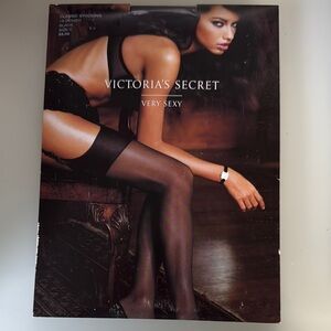 NWT Victoria's Secret Very Sexy Black Classic Stockings
